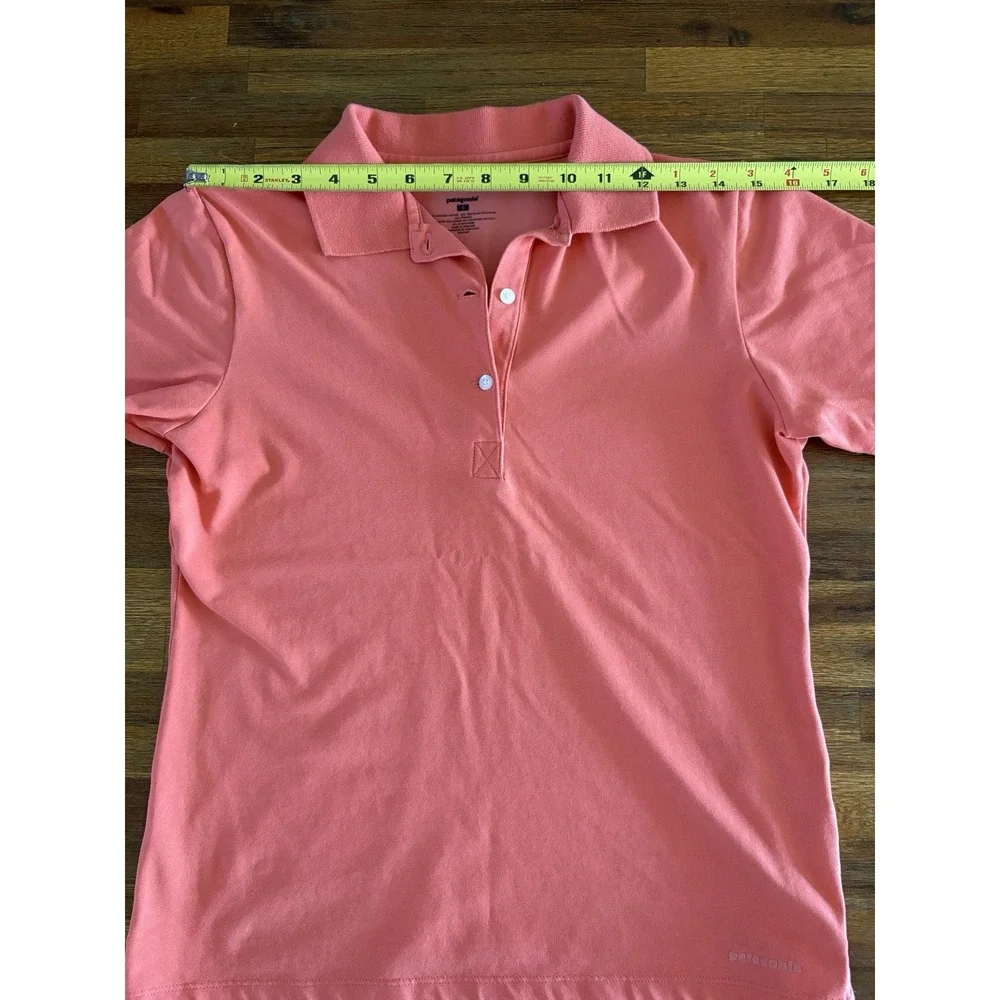 Patagonia Polo Button Down Shirt Casual Golf Salmon Pink Top Women's‎ Small